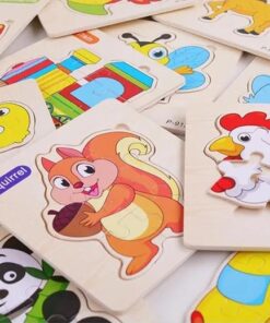 Kid 3D Cartoon Jigsaw Animals Wooden Puzzle For Kids