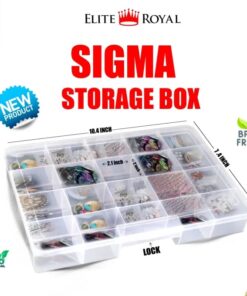 20 Compartment Craft Plastic Storage Case Box / Jewellery Storage Box