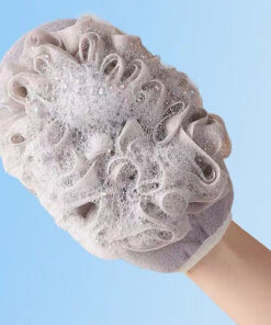 2-in-1 Soft Exfoliating Bath Glove & Shower Loofah - Gentle Skin Care, Dual-Sided for Body Scrubbing and Massage