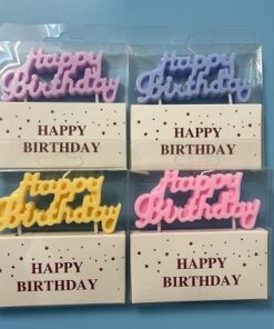 Happy Birthday Candle Party Letter Cake Decoration