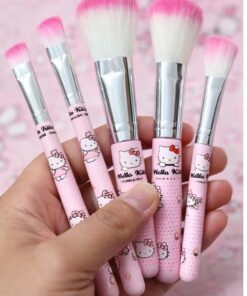 Cute Hello Kitty Makeup 6 Pcs Brushes Set
