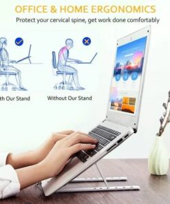 Portable Aluminum Laptop Stand | Foldable & Adjustable Metal Laptop Stand for All Laptop Sizes