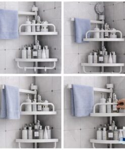 2 Layer Multi Corner Shelf – Smart Bathroom Organizer