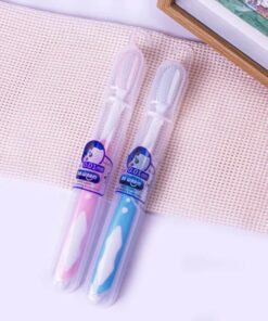 Dr. Warm Superior Oral Care Toothbrush with Soft Bristles & Portable PVC Case for a Radiant Smile