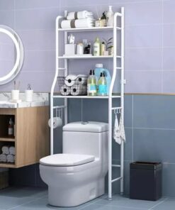 Bathroom Storage Shelf Over Toilet  3 Tiers Stainless Steel Toilet/Washing Machine Rack Bathroom Space Saver Organizer Holder