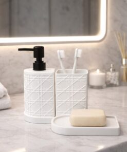 Toilet Set Toothbrush Holder, Soap Dispenser and Soap Tray