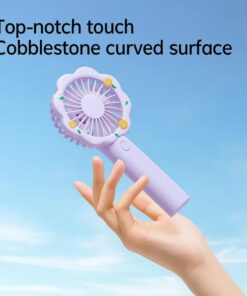 Mini Portable Rechargeable Fan | USB Battery Operated Cooling Fan , Strong Airflow & fancy flower Design