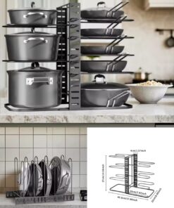 Pot and pan organizer rack