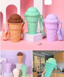Straw glass plastic 500ml