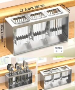 3potion cutlery holder acrylic with metal stand