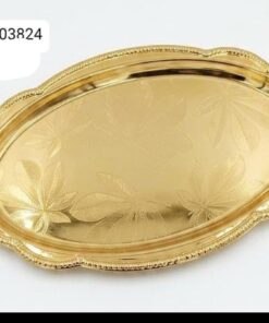 Stainless steel golden serving tray 17/28