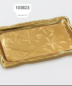 Stainless steel golden serving tray 17/28cm