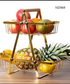 2 Layer Golden Fruit basket