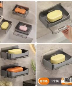 Soap Holder With Drain Tray (Pack of 3)