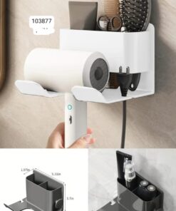 Hair dryer holder wall mounted sticking
