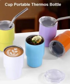 Stainless steel mini tumbler steel straw