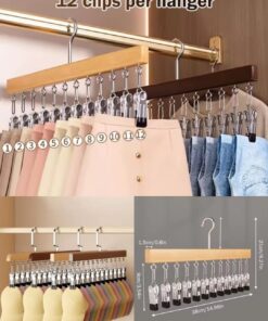 12 clip wooden Hanger