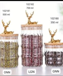 3pcs jar set glass material