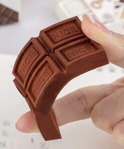 Creative Brown & White Chocolate Erasers  3pcs