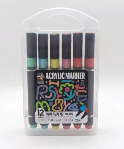Plastic Acrylic Marker Pack of 12