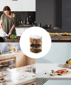 Transparent Spice Containers Set with Lids