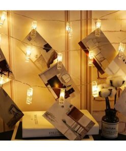 10 Fairy Plastic LED Photo Clip