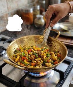 Cooking pot stainless steel golden