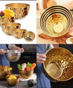 Stainless steel golden bowl