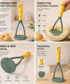 2pcs Hand Held Potato Masher With Handle