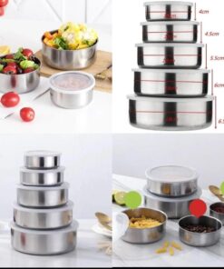 5pcs stainless steel container