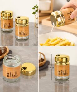 Premium Glass Spice Jar 2pcs