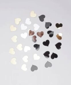3D Acrylic Mirror Heart Wall Decals  ( Pack of 100pcs)