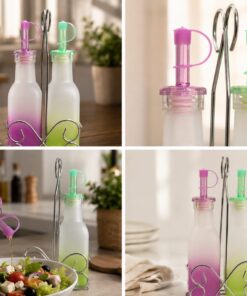 Glass oil & vinegar dispenser set