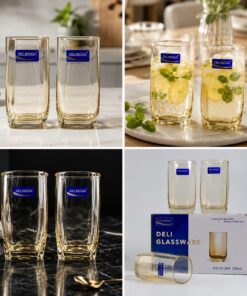 6 PCs Delisoga Golden Colour Glass set | JS2103-2HA   
