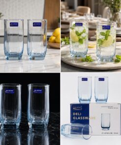6 PCs Delisoga Blue Shade Glass set | Lp-JS2103-2HB