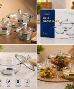 3 Pcs Casserole Set With Lid