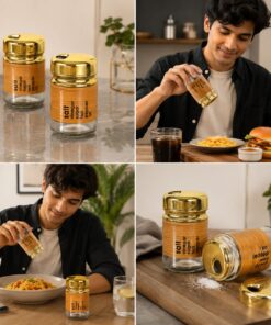 Glass Spice Jar 2pcs