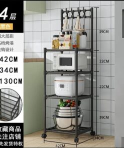 4layer rack iron material with wheel