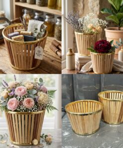 Multifunctional wooden basket