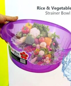 Transparent Plastic Strainer Drain Bowl 2pcs