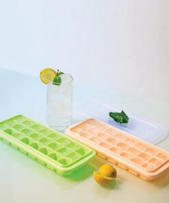 Bubble Ice Cubes Making Tray with Transparent Lid (24 Cubes) 2pcs
