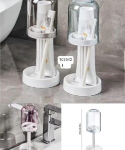 Toothpaste brush holder stand with cover acrilic