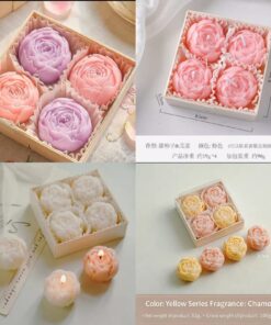 Scented candle rose flower pack of 4