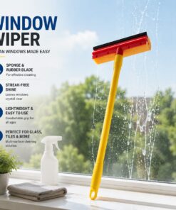 2-in-1 Squeegee Window & Glass Wiper 2pcs