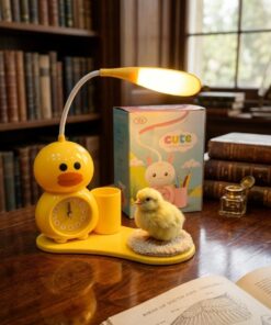Character alarm clock with holder with light