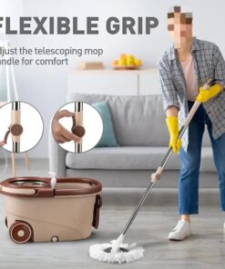 Premium 360° Spin Mop with Wheels