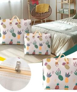 Fabric Clothes Storage Bag Pineapple Pattern 2pcs
